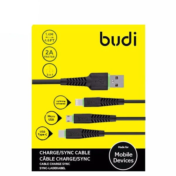 Câble Budi M8J150T3 Câble 3 En 1 4 Câble Budi M8J150T3 Câble 3 En 1 – Bild 2