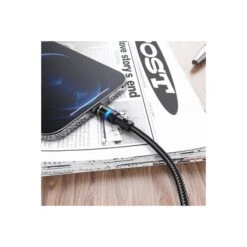 Câble Magnétique 3 En 1 - Type C + Micro + IPhone Lightning - 1,2 Mètres -Spigen Zubehor Geschaft cable magnetique 3 en 1 type c micro iphone lightning 12 metres 3