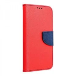 Etui Fancy Book Pour SAMSUNG A02S Rouge / Bleu Marine